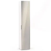 Шкаф одностворчатый Soho белая с зеркалом